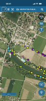 Gesetzte Punke auf dem Kartenausschnitt (Smartphone)